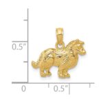 14k Collie Dog Pendant - Image 4
