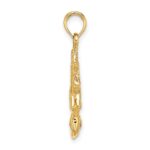 14k 3-D Jumping Cheerleader Charm - Image 2