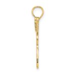 14k Cheerleader Jumping with Pom-Poms Charm - Image 2