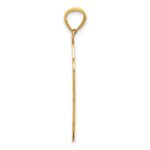 14k Basketball in Hoop Diamond Cut Pendant - Image 2