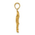 14k Hockey Player with Stick and Puck Charm - Image 2