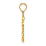14k Swoosh Basketball and Net Pendant - Image 2