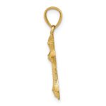 14k Diamond-cut Passion Cross Charm - Image 2