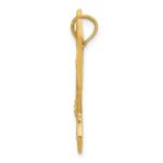 14k Diamond-cut Eagle Pendant - Image 2