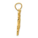 14k Polished Galloping Horse Pendant - Image 2