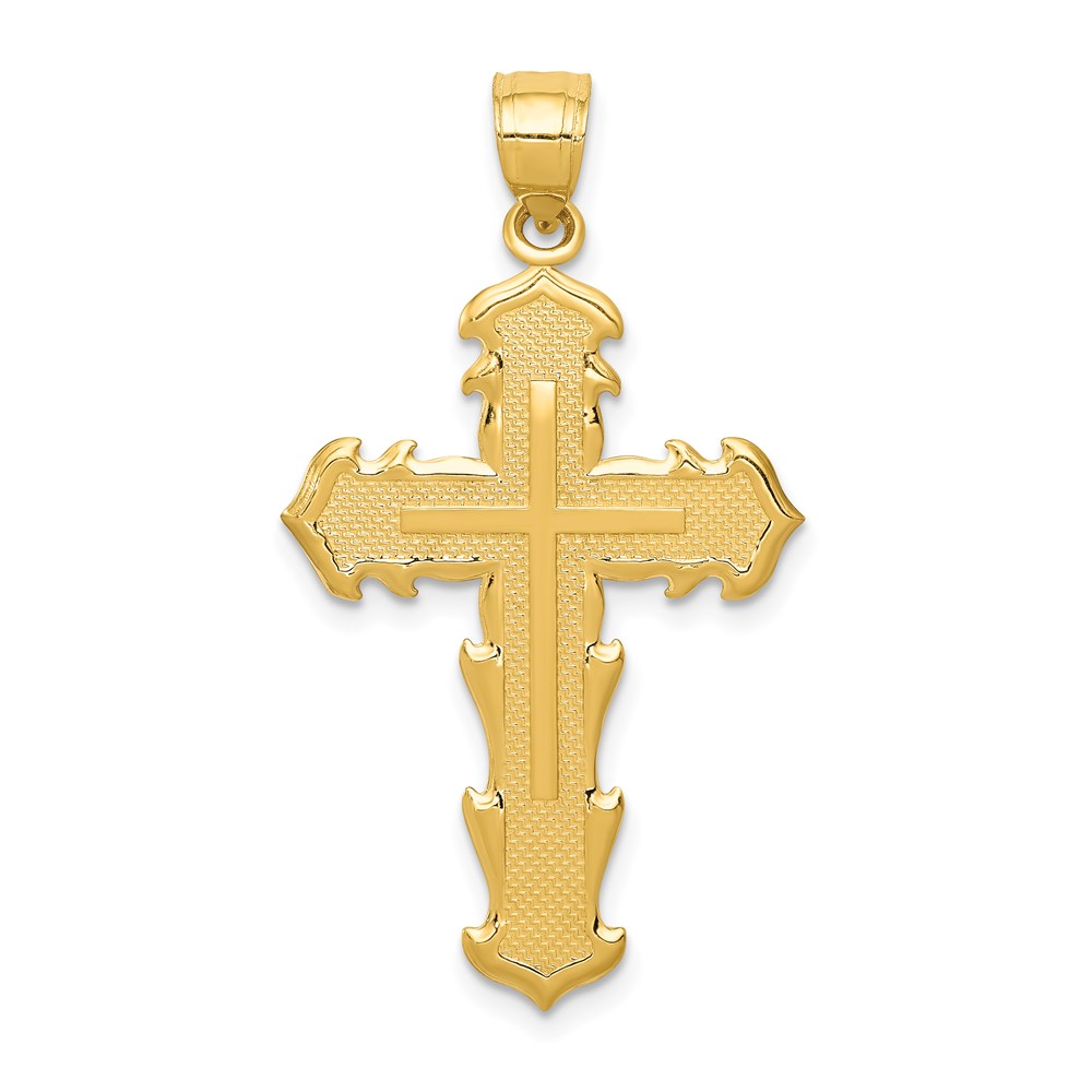 C4331.jpg 14k Reversible Passion Cross TRUST THE LORD Pendant - Image 1