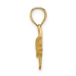 14K Satin Diamond-cut Marlin Pendant - Image 2