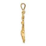 14k Satin Diamond-cut Sagittarius Zodiac Charm - Image 2