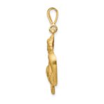14k Satin Diamond-cut Capricorn Zodiac Charm - Image 2
