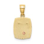 14K Two-tone and White Rhodium Baptism Rectangular Pendant - Image 3