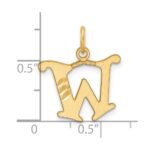14K Diamond-cut Letter W Initial Charm - Image 4