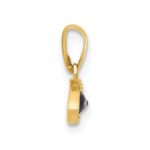14K Polished CZ and Enamel Evil Eye Pendant - Image 2