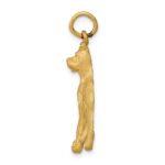 14k Satin Diamond-cut Boxer Dog Charm - Image 2