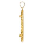 Wideband Distinguished Coin Jewelry 14k Polished Wide Twisted Wire 32.7mm Prong Coin Bezel Pendant - Image 2