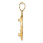 Wideband Distinguished Coin Jewelry 14k Polished and Beaded 16.5mm Prong Coin Bezel Pendant - Image 2