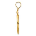 Wideband Distinguished Coin Jewelry 14k Polished and Beaded 16.5mm x 1.35mm Screw Top Coin Bezel Pendant - Image 2