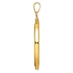Wideband Distinguished Coin Jewelry 14k Polished and Beaded 27.0mm x 2.35mm Screw Top Coin Bezel Pendant - Image 2
