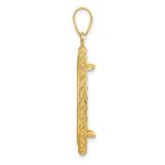 Wideband Distinguished Coin Jewelry 14k Polished with Casted Rope 22.0mm Prong Coin Bezel Pendant - Image 2