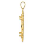 Wideband Distinguished Coin Jewelry 14k Polished and Diamond-cut Fancy 22.0mm Prong Coin Bezel Pendant - Image 2