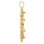 Wideband Distinguished Coin Jewelry 14k Polished and Diamond-cut Fancy 32.7mm Prong Coin Bezel Pendant - Image 2