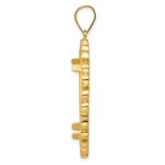Wideband Distinguished Coin Jewelry 14k Polished Fancy 27.0mm Prong Coin Bezel Pendant - Image 2