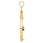 Wideband Distinguished Coin Jewelry 14k Polished Lightweight Teardrop 27.0mm Prong Coin Bezel Pendant - Image 2