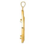 Wideband Distinguished Coin Jewelry 14k Polished Lightweight Teardrop 32.7mm Prong Coin Bezel Pendant - Image 2
