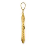 Wideband Distinguished Coin Jewelry 14k Polished Casted Rope 22.0mm x 1.9mm Screw Top Coin Bezel Pendant - Image 2