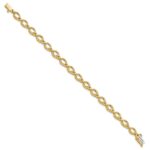 14k Holds 16-6x4 Oval Bezel-set Gemstone 7 inch Bracelet Mounting Only - Image 2