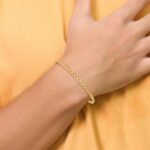 14K 3mm Concave Anchor with Lobster Clasp Chain - Image 4