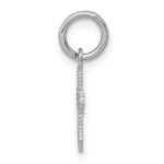 14k White Gold Passion Cross Charm - Image 2