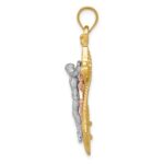 14k Tri-color Mariners Cross Pendant - Image 2