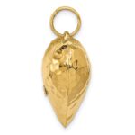 14K Polished and Hammered 3-D Puffed Heart Pendant - Image 2