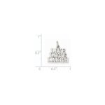 14K White Gold Polished LIVE LOVE LAUGH Charm - Image 3