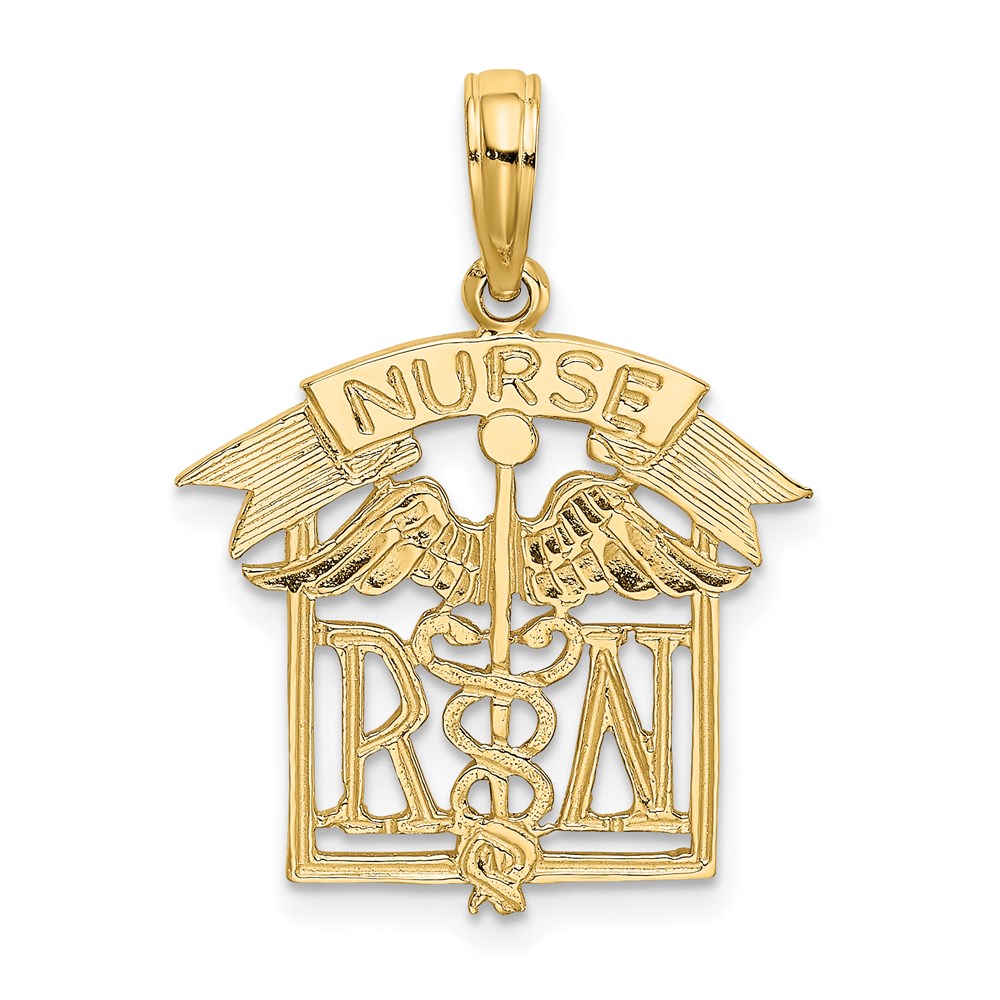 D1234.jpg 14k RN Registered NURSE Charm - Image 1