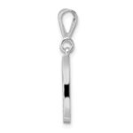 14KW White Gold Solid Polished Script Filigree Letter I Initial Pendant - Image 2