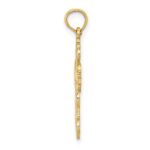 14k Polished Filigree Cross Charm - Image 2