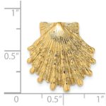 14k Small Lion's Paw Shell Omega Slide - Image 3