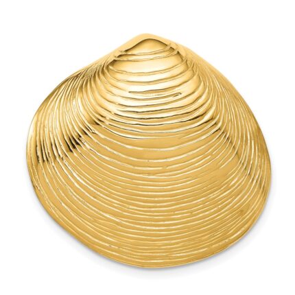 14k Large Clam Shell Omega Slide