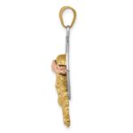 14K Tri-color Diamond-cut Christ Charm - Image 2