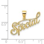 14K Polished and Textured SPECIAL Charm - Image 4