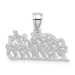 14K White Gold BEST FRIEND Pendant - Image 4