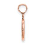 14k Rose Gold 3-D Peace Symbol Charm - Image 2