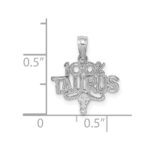 14k White Gold 100% TAURUS Zodiac Charm - Image 2
