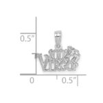 14k White Gold 100% VIRGO Zodiac Charm - Image 2