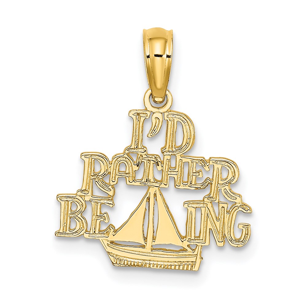 D4150.jpg 14K I'D RATHER BE SAILING Charm - Image 1