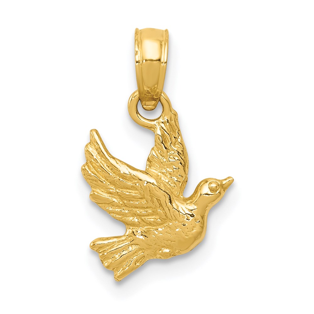 D4210.jpg 14K Flying Dove Pendant - Image 1