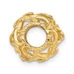 14K 3-D Cut-out Flower Bead Slide - Image 2