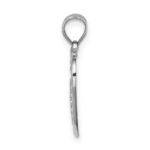 14K White Gold Polished Medical Heart Pendant - Image 2