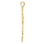 14k Fleur De Lis Large Cross Pendant - Image 2